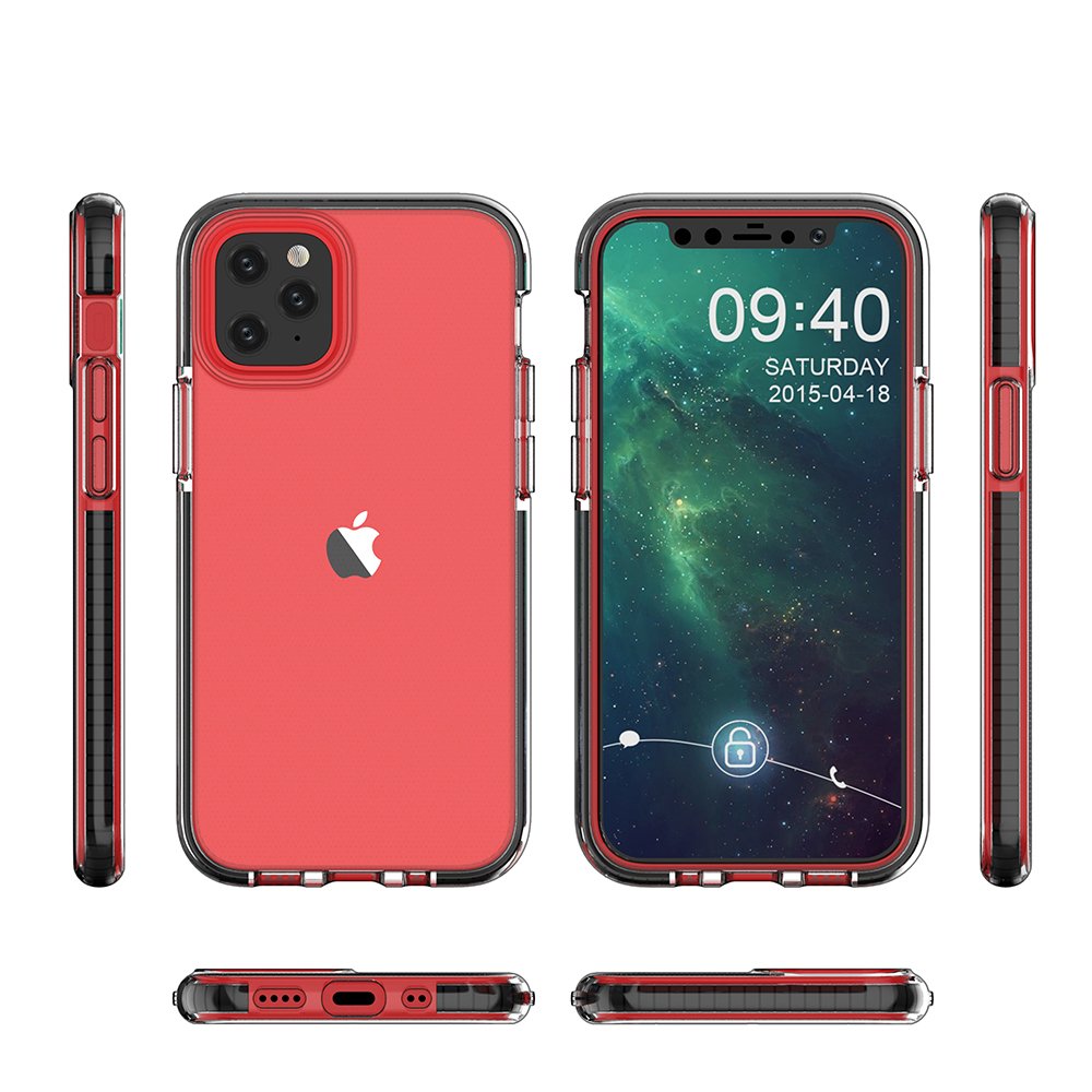 Pокривало Spring clear TPU за Apple iPhone 12 Pro/iPhone 12 - Черен