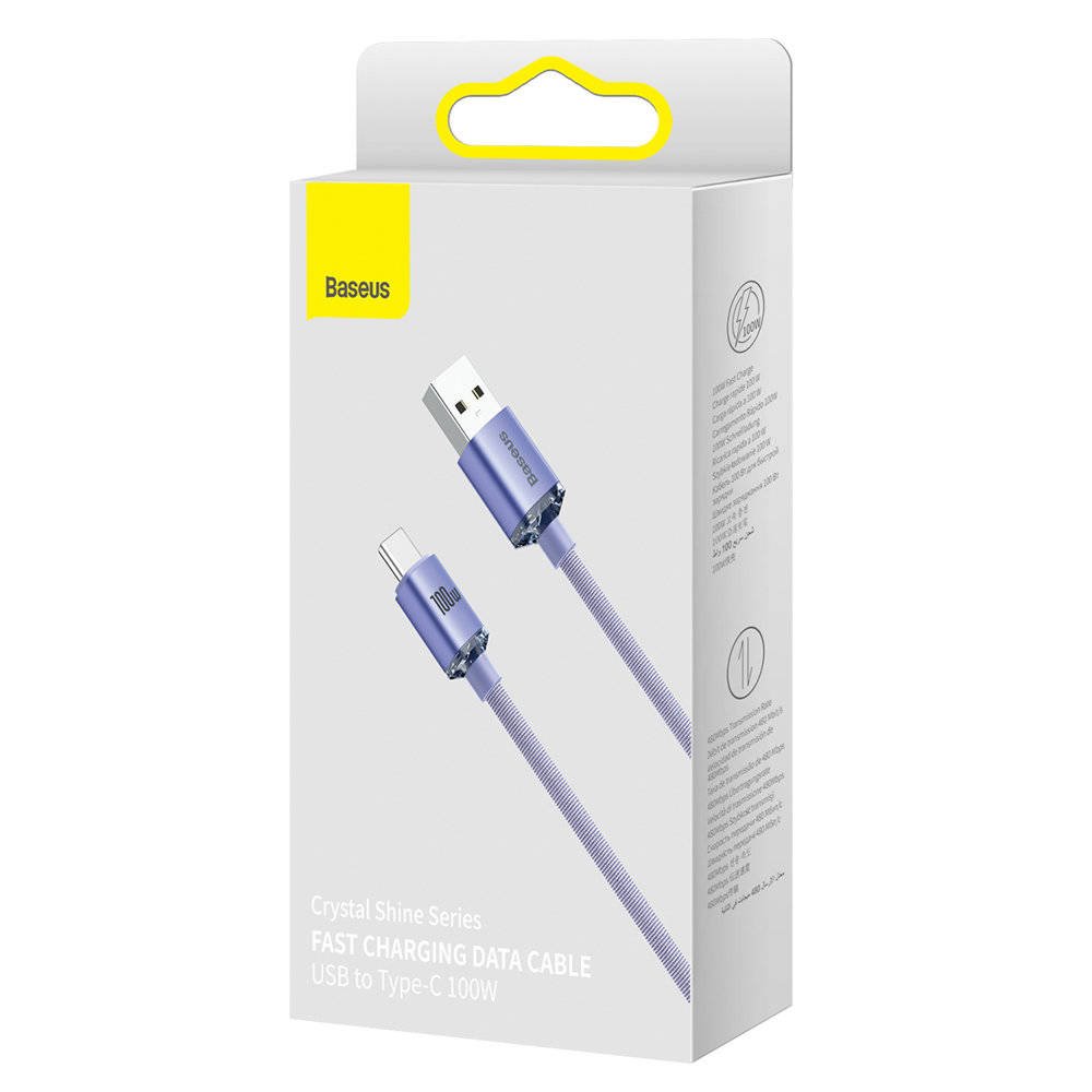 Baseus Data кабел USB - USB - C 100W - 2m - Лилав
