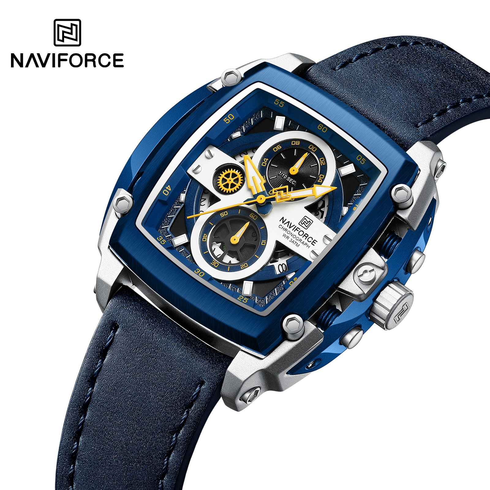 Часовник NAVIFORCE TU-38627 - Син / Сребрист